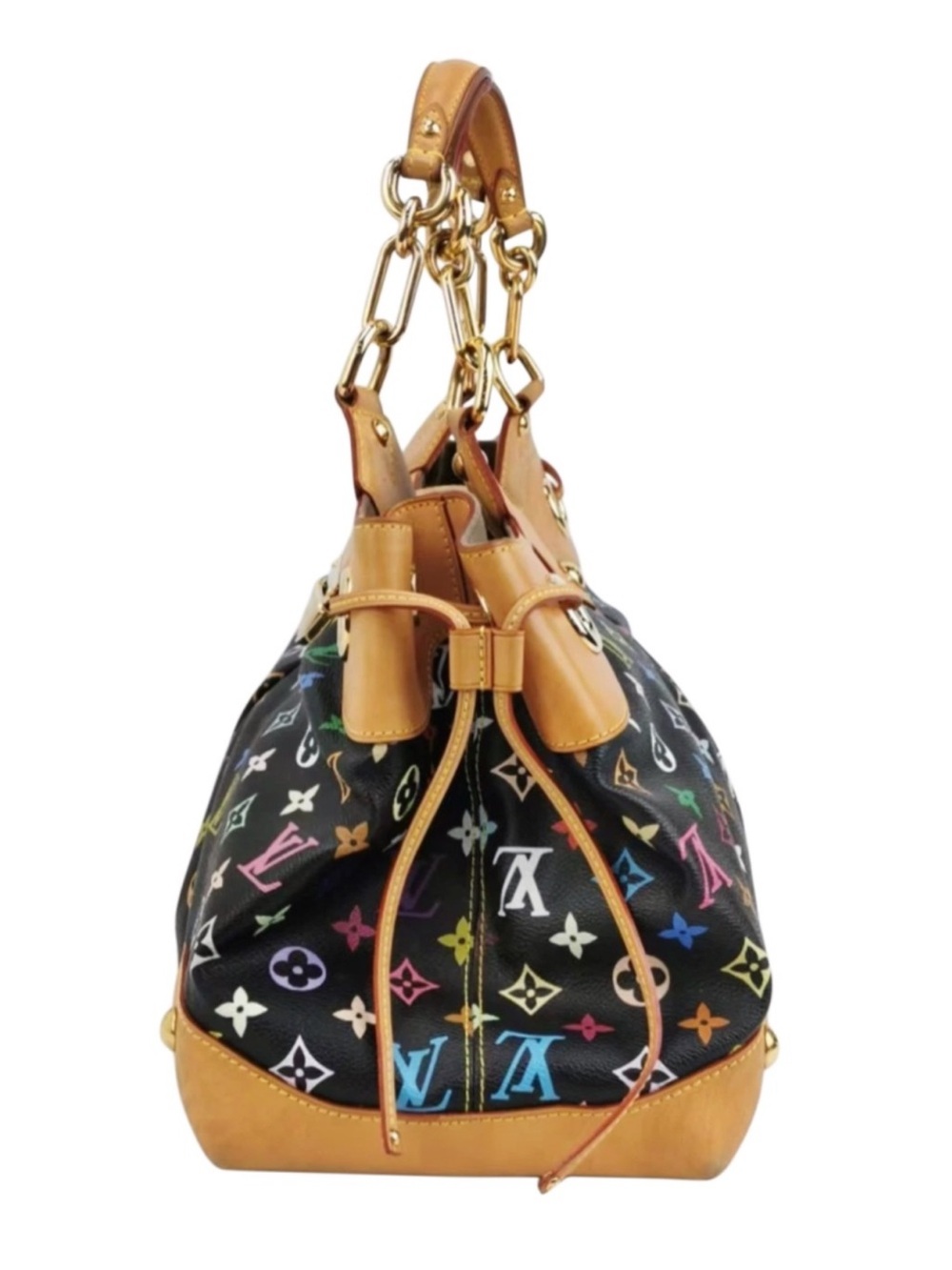 LOUIS VUITTON Ursula Black Murakami Multicolor Monogram Tote Bag COA LV Dust Bag - Picture 8 of 17